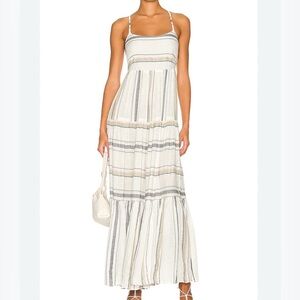 L*Space Santorini Maxi Dress Island Vista Sleeveless Sundress Small Flowy Boho
